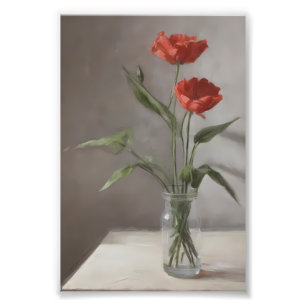 Impression Photo Nature morte de fleurs rouges - Beauté florale int