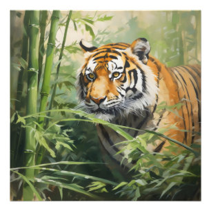 Impression Photo Nature Tiger Bamboo