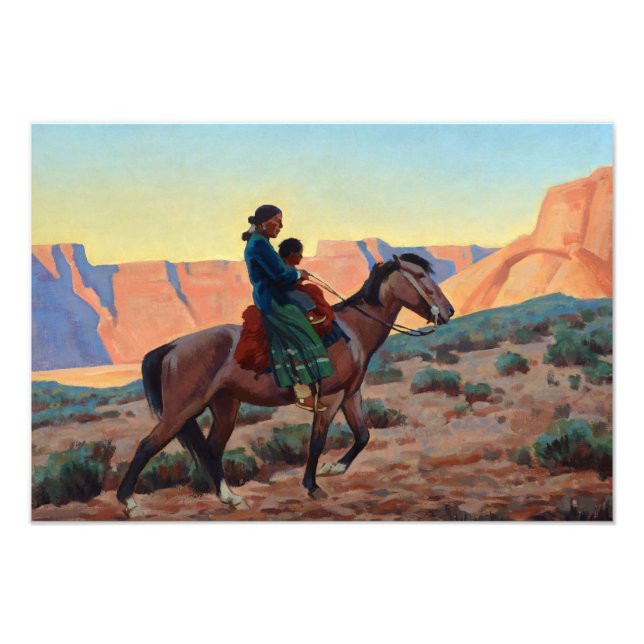 Impression Photo Navajo Mother, 1945 par Maynard Dixon (Devant)