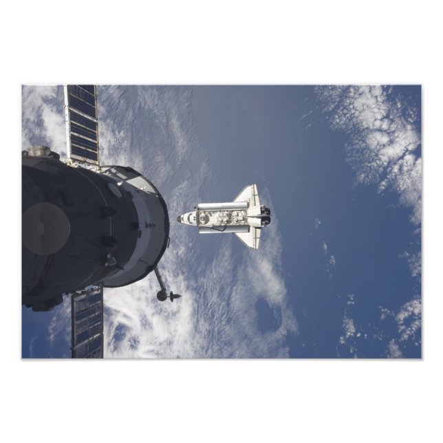 Impression Photo Navette spatiale Atlantis et un vaisseau spatial r (Devant)