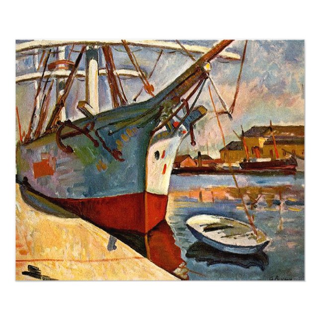 Impression Photo Navire au Havre, Georges Braque, (Devant)