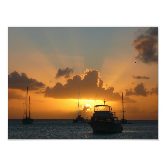 Impression Photo Navires et Sunset Tropical Seascape (Devant)