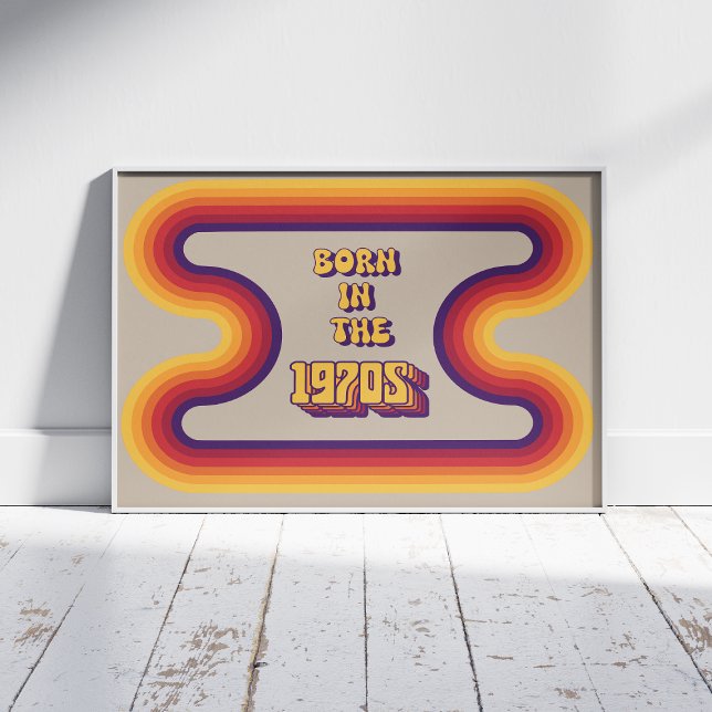 Impression Photo Né dans les années 1970, Millennials, Gen X, année (Créateur téléchargé)