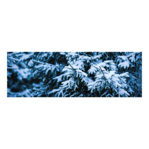Impression Photo Neige Arbre de Noël d'hiver