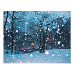 Impression Photo Neige nocturne
