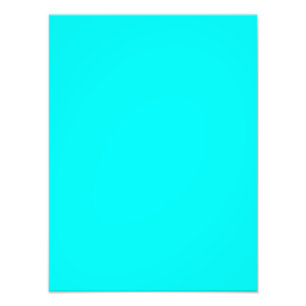 Impression Photo Neon Blue Turquoise Lumière brillant Mode Couleur