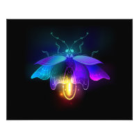 Neon Firefly sur noir