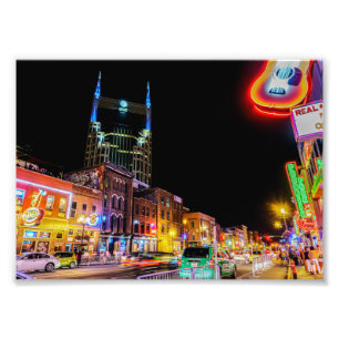 Impression Photo Neon Light Broadway À Nashville Tennessee - Imprim
