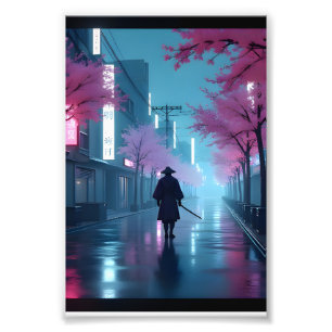 Impression Photo Neon Samurai Nights – Affiche d'anime Cyberpunk To