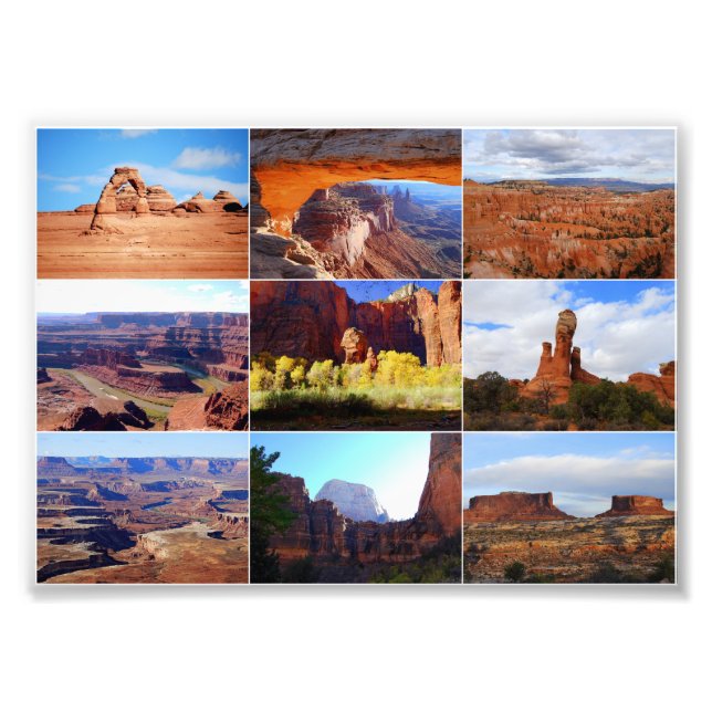 Impression Photo Neuf monuments de l'Utah (Devant)