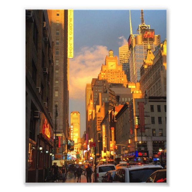 Impression Photo New York City Sunset Midtown Theatre District NYC (Devant)