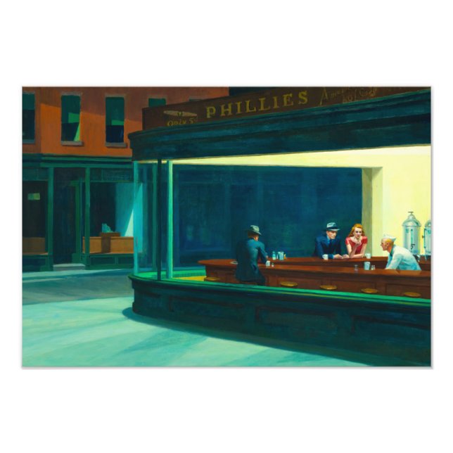 Impression Photo Nighthawks, 1942 par Edward Hopper (Devant)