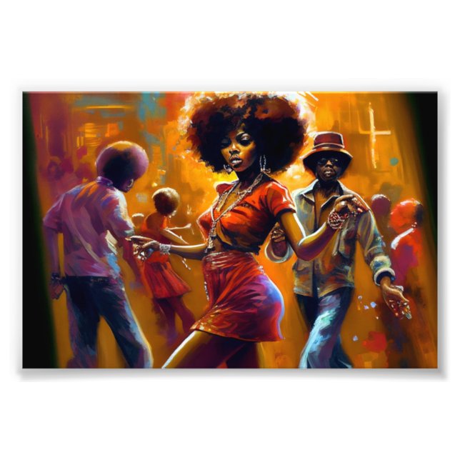 Impression Photo No Chance, Art Noir, Afro-Américain (Devant)