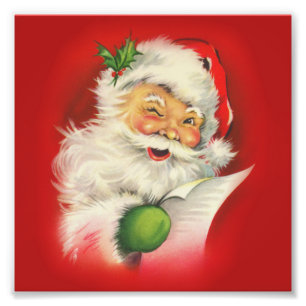 Impression Photo Noël du Père Noël vintage
