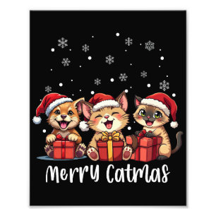 Impression Photo Noël Kitty Chats Joyeux Catmas