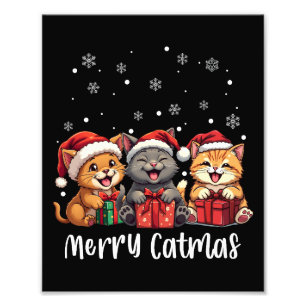 Impression Photo Noël Kitty Chats Joyeux Catmas