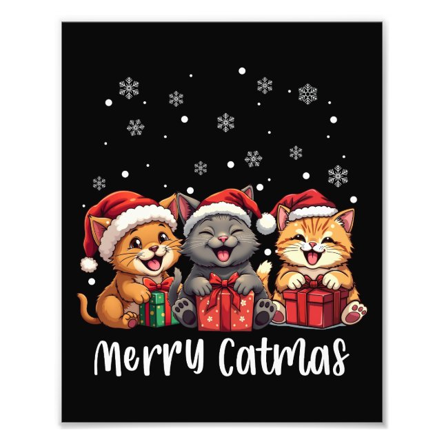 Impression Photo Noël Kitty Chats Joyeux Catmas (Devant)