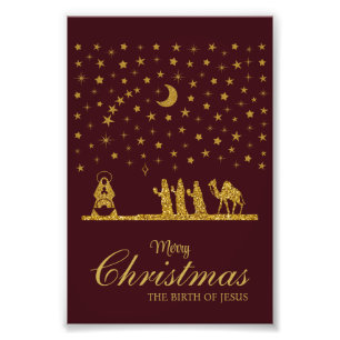 Impression Photo Noël religieux, Naissance de Jésus, Trois Roi