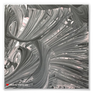 Impression Photo Noir blanc 3 D Abstrait