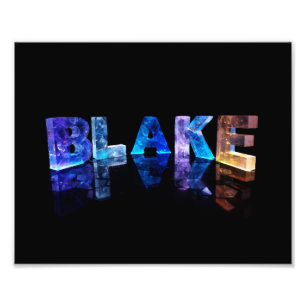 Impression Photo Nom Blake en lumières 3D