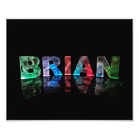 Nom Brian en lumières 3D