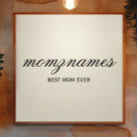 Impression Photo Nom de la calligraphie personnalisée de la meilleu<br><div class="desc">Célébrez les mamans spéciales de votre vie avec notre design personnalisé Best Mom Ever Calligraphy Name, parfait pour la fête des mères, les anniversaires, ou toute occasion de montrer votre amour. Ce cadeau élégant et personnalisable est idéal pour toutes les mamans, qu’elles soient la meilleure maman au monde, maman-chien, maman-chat...</div>