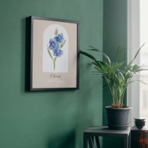 Nom du script Floral Fleur sauvage personnalisé