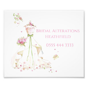 Impression Photo Nom personnalisé Blushing Bride in Bloom Bride to 