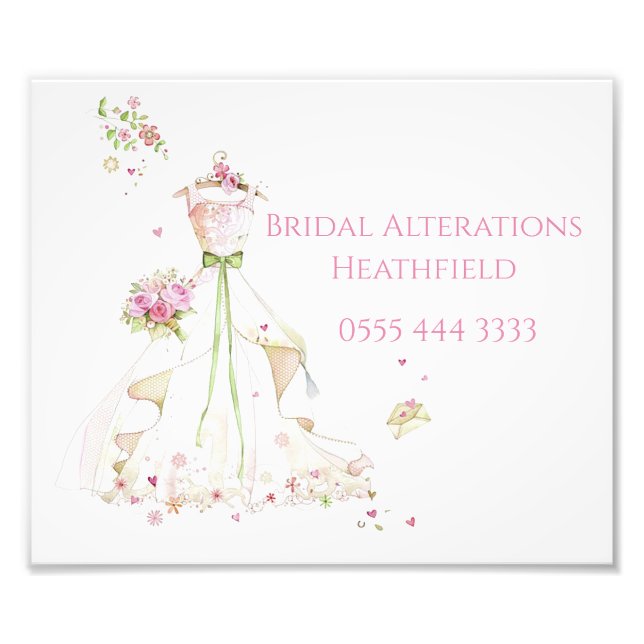 Impression Photo Nom personnalisé Blushing Bride in Bloom Bride to  (Devant)
