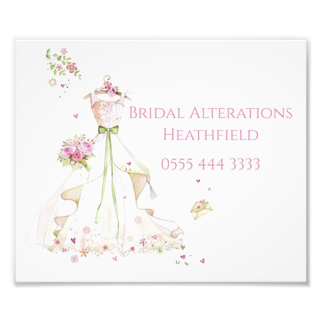 Impression Photo Nom personnalisé Blushing Bride in Bloom Bride to  (Devant)