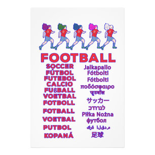 Impression Photo Noms de footballeuses multilingues pour fans de sp