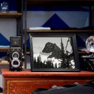 Impression Photo North Cascades Mountain Peak Noir et blanc