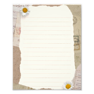 Impression Photo Notes Vintages Brown en beige