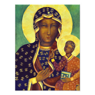 Impression Photo Notre-Dame de Czestochowa Icône de la Madone noire