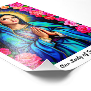 Impression Photo Notre Dame de Guadalupe aux couleurs vives