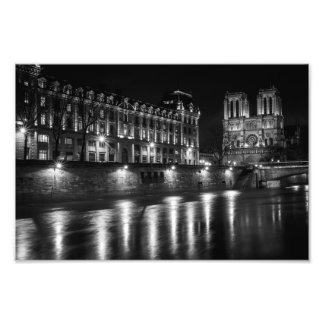 Impression Photo Notre Dame Paris Noir et Blanc -