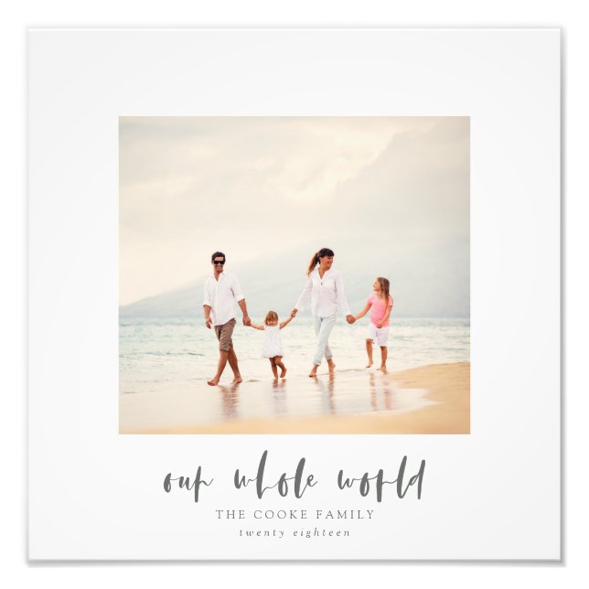 IMPRESSION PHOTO NOTRE MONDE ENTIER (Devant)