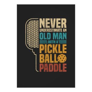 Impression Photo N'oubliez jamais un vieil homme avec un Pickleball