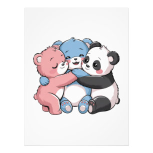 Impression Photo Nounours mignons avec Panda