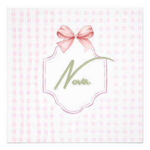 Impression Photo Nourrisson Nova Personnalisée Bow&En vichy