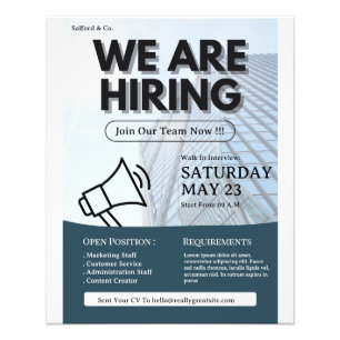 Impression Photo Nous embauchons Flyer, Poste vacant, Flyer de recr