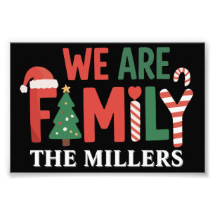 Impression Photo Nous sommes une famille personnalisée Noël Couple 