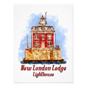 Impression Photo Nouvelle aquarelle London Ledge Lighthouse Connect