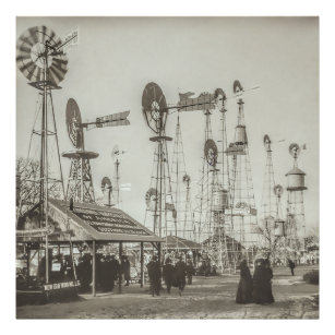 Impression Photo Nouvelle énergie éolienne de l'ère 1904