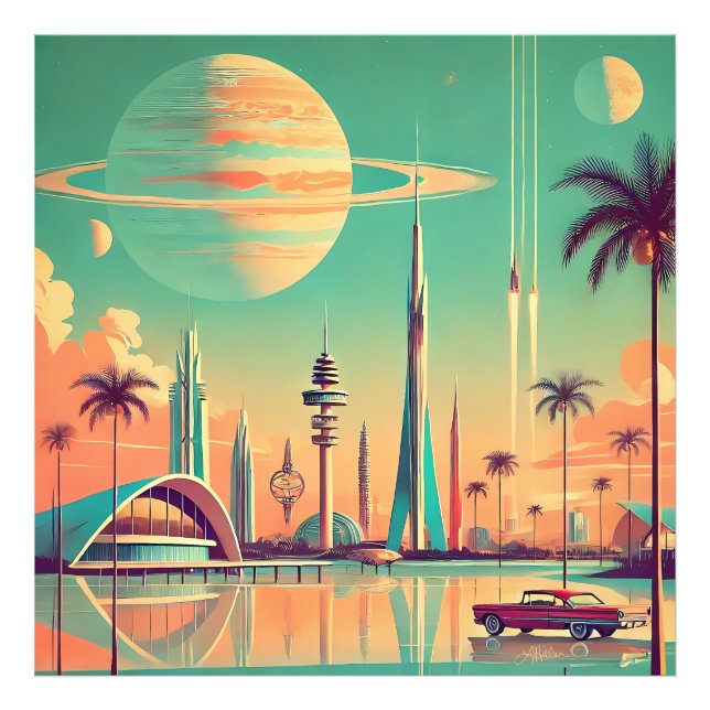 Impression Photo Nouvelle Floride Futuriste Atomique (Devant)
