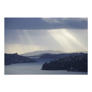 Impression Photo Nouvelle-Zélande, Otago, Dunedin, Colonnes lumineu