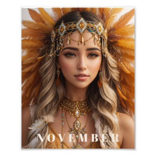 Impression Photo *~* NOVEMBRE AP53 Anniversaire Topaz