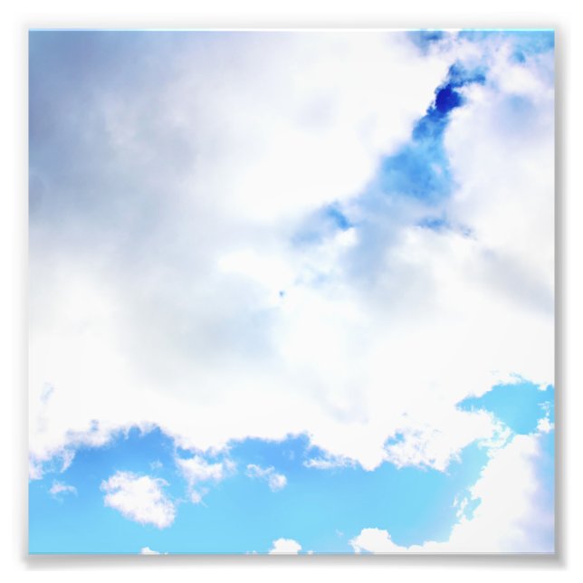 Impression Photo Nuages blancs et ciel bleu (Devant)