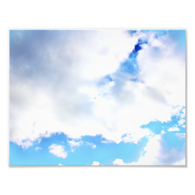 Impression Photo Nuages blancs et ciel bleu (Devant)