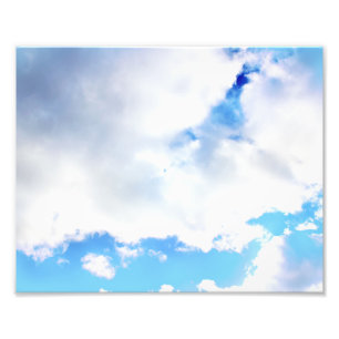 Impression Photo Nuages Blancs et Doux et Ciel Bleu